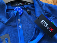 RLX Golf Ralph Lauren 1/4 Zip Blue Pattern Design Men’s Pullover BNWT X LARGE