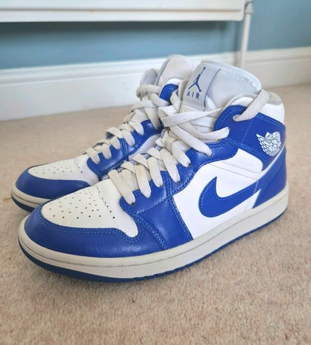 Air jordan mid blue white - jordan,