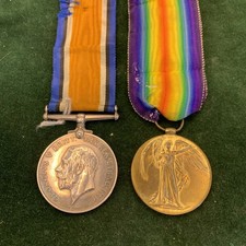 1914-18 WW1 Medal Pair Awarded