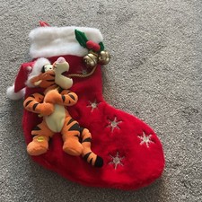 Santa Stocking with Tigger Christmas  With Bells