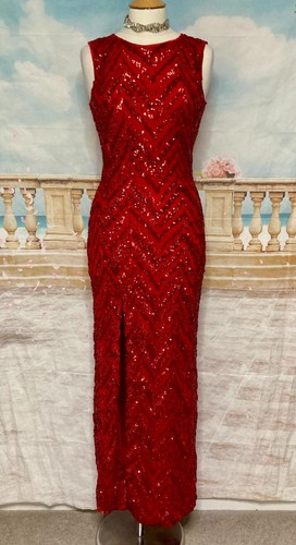 Red sequin maxi dress - red, 10