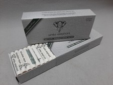 45 Pieces 6 mm Filter "White Elephant" - Natural Meerschaum - New - 101481