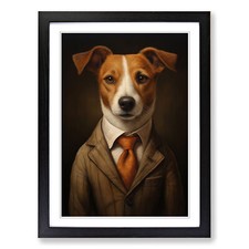 Jack Russell in a Suit Framed