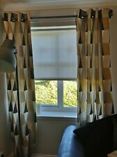 Next Diamond Geo Print Fully Lined Eyelet Curtains 228 x 229cm Geomatric Diamond