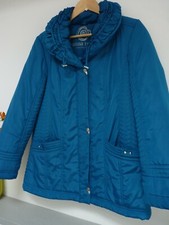 ANNA ROSE BLUE PADDED HIP LENGTH ZIP COAT ,12/14, VGC