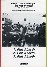 Fiat 124 Spider Abarth 1974 TAP Rally German text press release / brochure