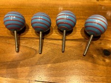 Blue Ceramic Decorative Door Wardrobe Drawer Knobs Upcycling