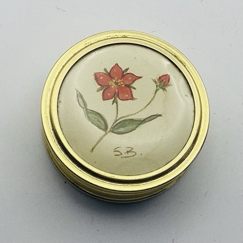 Vintage pill box hand - box,