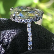 4 Carat Pear Shaped Lab Grown Diamond Engagement Ring 14k