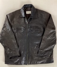Vintage Leather Highwayman Jacket Bomber Jacket Goatskin Made in Italy - 2XL