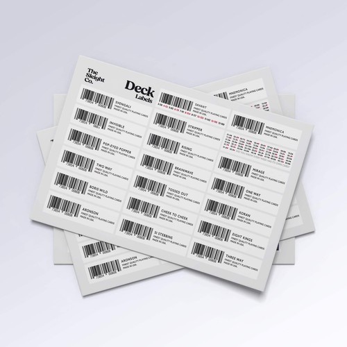 Deck labels the sleight co - by,