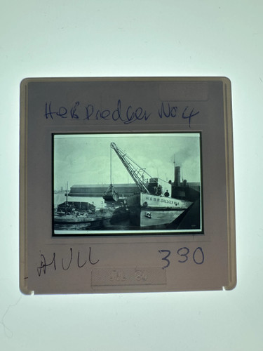 Slide photo old dredger - -,