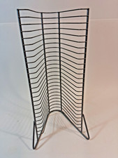 Disc Holder Storage DVD Tower Rack Steel Wire  Stand Holds 25 DVDs Games GREY