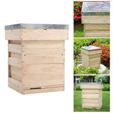 UK National Bee Hive Brood Box Beekeeper Beekeeping Wooden Frame Beehive Kit