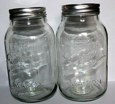 2 x 1 Litre Glass Mason Jam