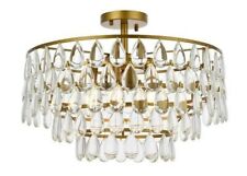 Crystal Flush Mount Chandelier