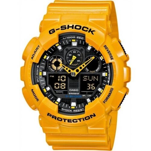 Casio shock ga100a yellow - g-shock, ga100a-9a