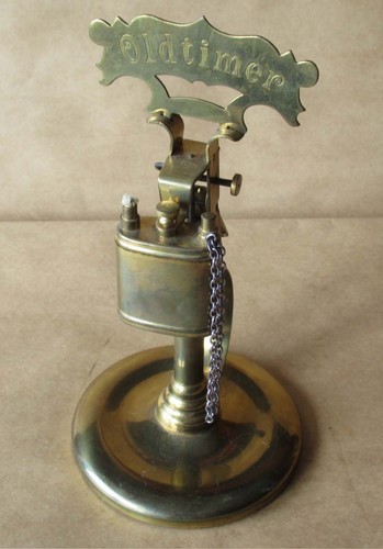 Old glossy brass table - brass, petrol