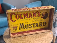 Colman's Mustard Vintage Wooden Advertising Box