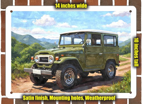 Metal sign 1970 toyota - -, land