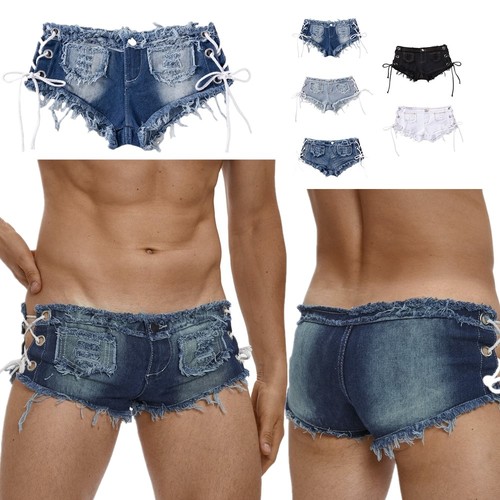Men denim ripped shorts - uk,