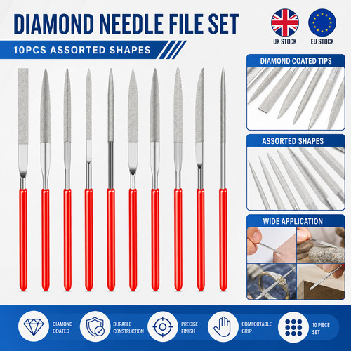 10pc diamond needle file - 10pc, set