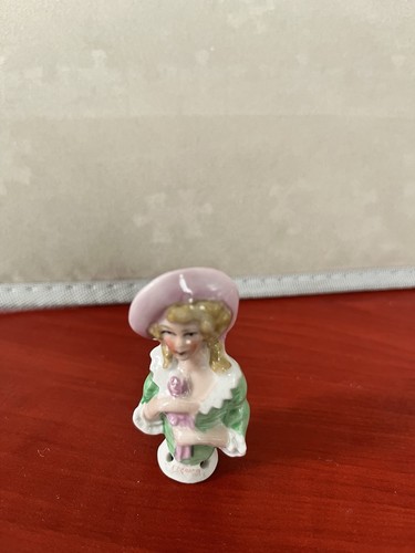 Antique vintage porcelain pin - antique,