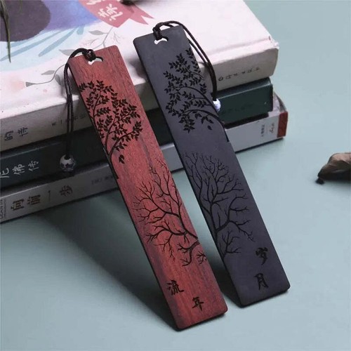 Wooden bookmark retro - bookmark, carving