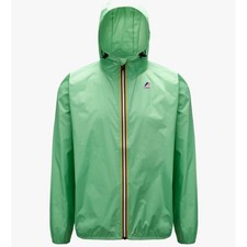 K-Way Le Vrai Claude Green Zeph Unisex Packable  Windbreaker Rain Jacket Sz XL