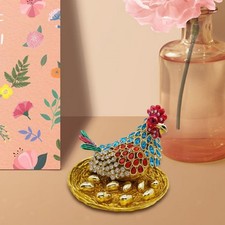 Hen Hatching Eggs Figurine