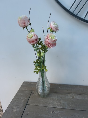 Pale peach ranunculus - peach, faux