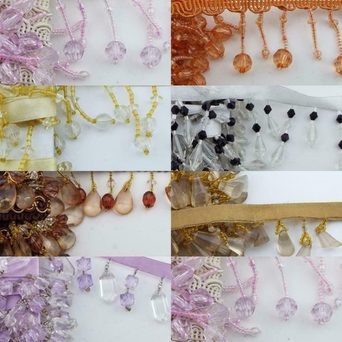Beaded ribbon drop bead trim - beaded,