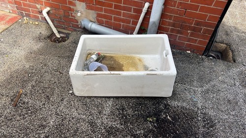 Reclaimed sink - reclaimed,