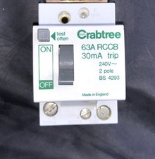 Crabtree 63A 30mA RCCB RCD