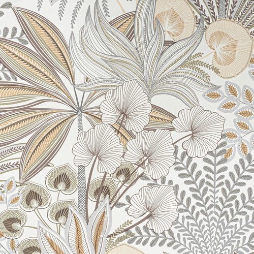Beige floral tropical - floral,