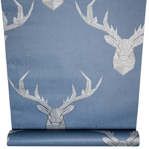 Blue stag geometric - blue,