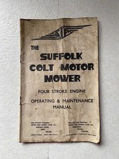 SUFFOLK COLT MOTOR MOWER MAINTENANCE  MANUAL  1967