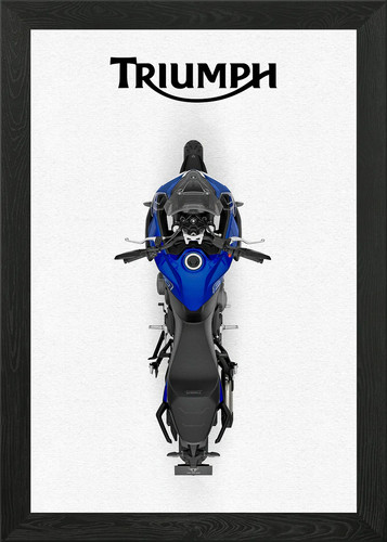 Blue triumph motorcycle top - blue,
