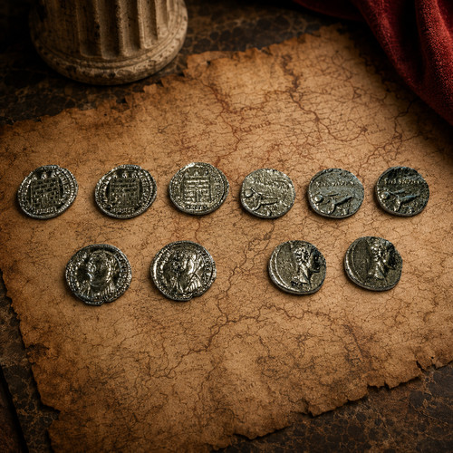 Set roman pewter coins - roman,