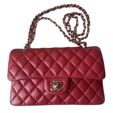Chanel red Quilted Caviar