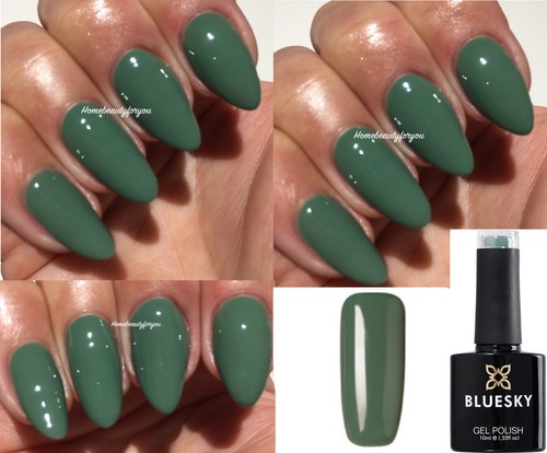 Bluesky gel nail - bluesky, green