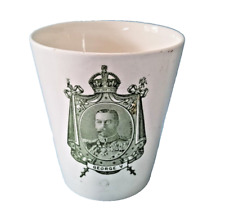 Royal Doulton Beaker Mug King George V Queen Mary Coronation 1911 Green