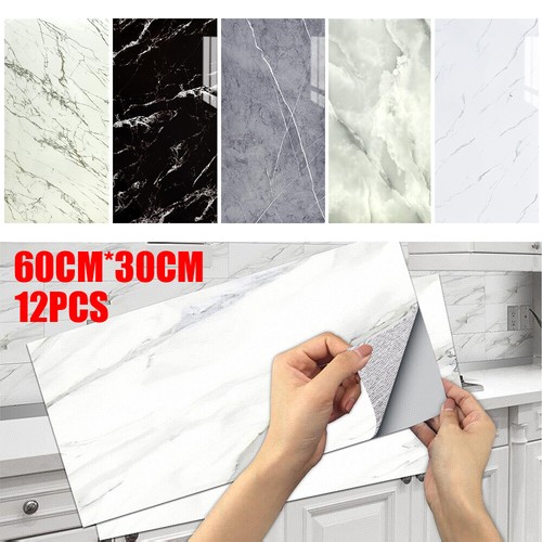 12x pvc marble tiles - marble, wall