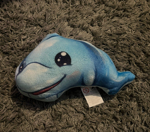 Blue dolphin plush - dolphin, soft