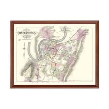 Old Map of Chattanooga, TN