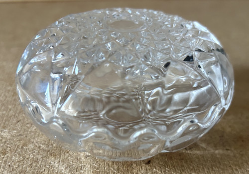 Vintage cut glass trinket - cut,