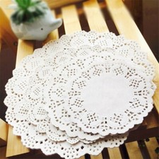 100 X Creative Vintage Napkin Lace Paper Doilies Cake Holder Crafts Doyleys UK