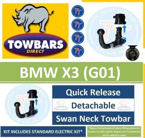 Detachable swan neck towbar - detachable,