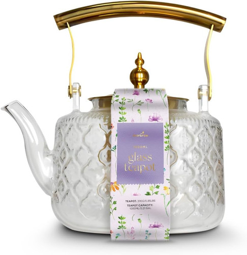 Charbrew glass teapot - teapot, with