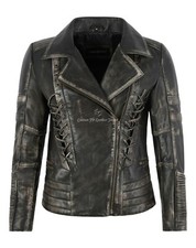 Ladies LACED LEATHER JACKET